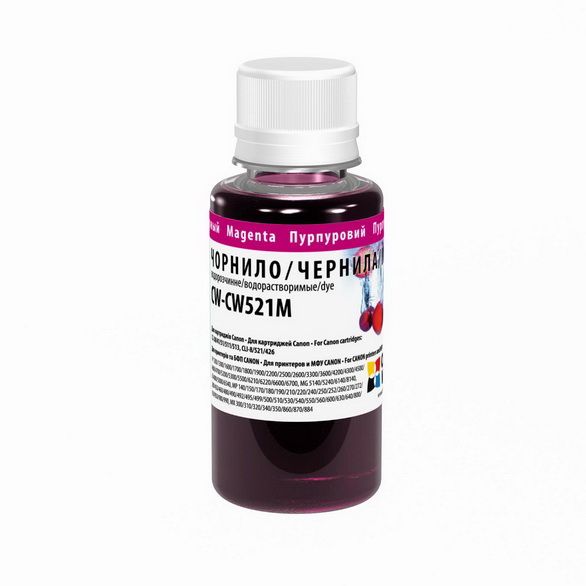 Чорнило CANON CL-521 Magenta (CW-CW521M01) 100ml ColorWay