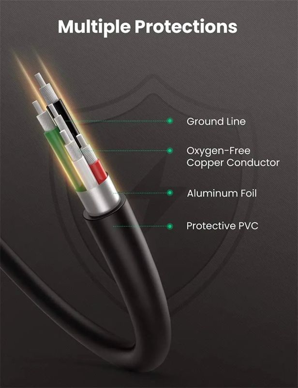Кабель UGREEN USB 2.0 A Male to Mini 5 Pin Male Cable 1.5m (Black)