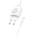 Мережевий зарядний пристрій з кабелем BOROFONE BA81A single port PD20W charger set (Type-C to Type-C) (EU) White