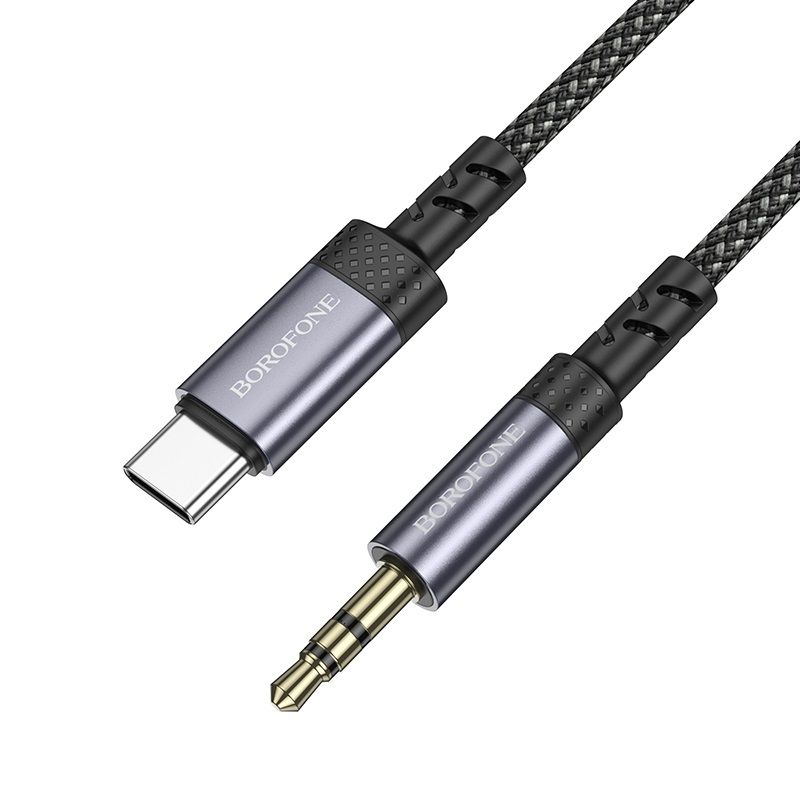 Аудіокабель BOROFONE BL24 Graceful digital audio conversion cable Type-C Metal Grey
