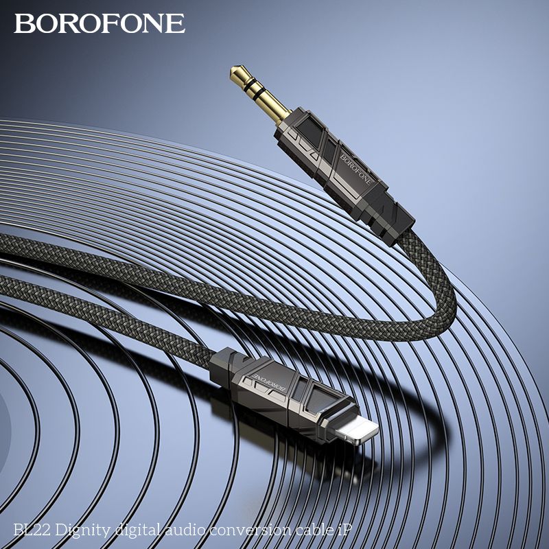 Аудіокабель BOROFONE BL22 Dignity digital audio conversion cable iP Black