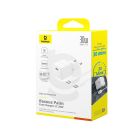 Мережевий зарядний пристрій з кабелем Baseus Palm Fast Charger 1C 30W EU Moon White(With:Baseus Mini White Cable C to C 60W(20V/3A) 1m Moon White)
