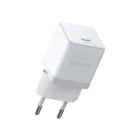 Мережевий зарядний пристрій з кабелем Baseus Palm Fast Charger 1C 30W EU Moon White(With:Baseus Mini White Cable C to C 60W(20V/3A) 1m Moon White)