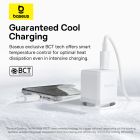 Мережевий зарядний пристрій з кабелем Baseus Palm Fast Charger 1C 30W EU Moon White(With:Baseus Mini White Cable C to C 60W(20V/3A) 1m Moon White)