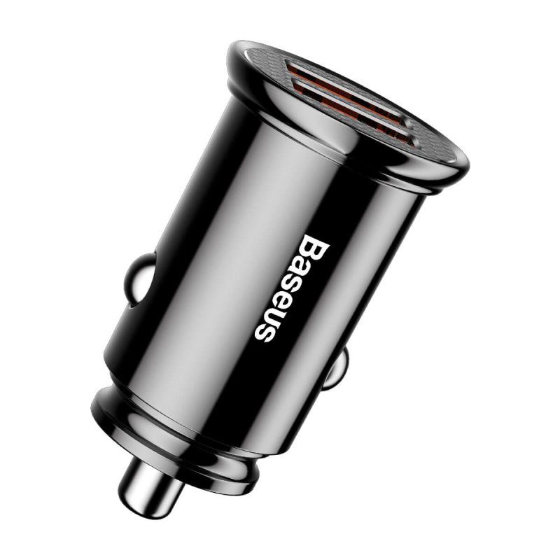 Автомобільний зарядний пристрій Baseus Circular Plastic А+А 30W Black