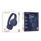 Бездротові накладні навушники BOROFONE BO32 Show BT headphones Blue