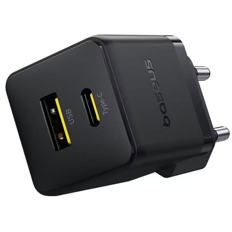 Мережевий зарядний пристрій Baseus Palm Fast Charger C+U 30W EU Cluster Black
