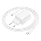 Мережевий зарядний пристрій BOROFONE BN27 Fuente PD20W+QC3.0 charger (EU) White