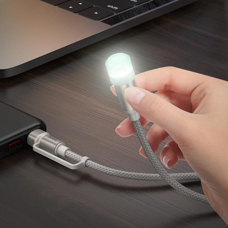 Кабель-світильник HOCO UA38C USB/Type-C to LED light adapter cable Black