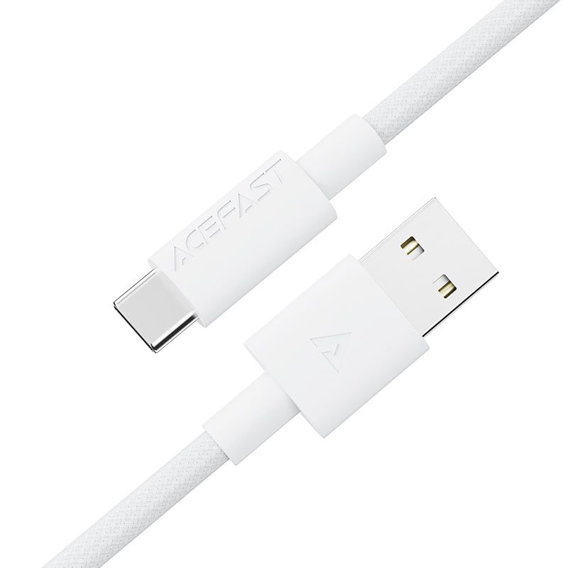 Кабель ACEFAST C18-04 USB-A to USB-C braid charging data cable White
