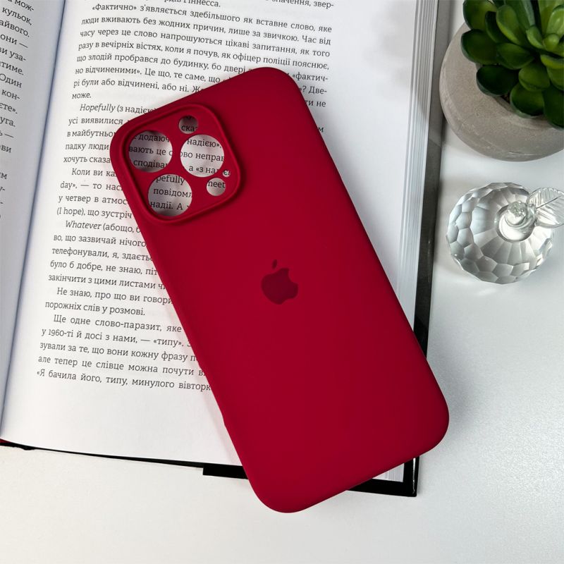 Чохол для смартфона Silicone Full Case AA Camera Protect for Apple iPhone 16 Pro 35,Maroon