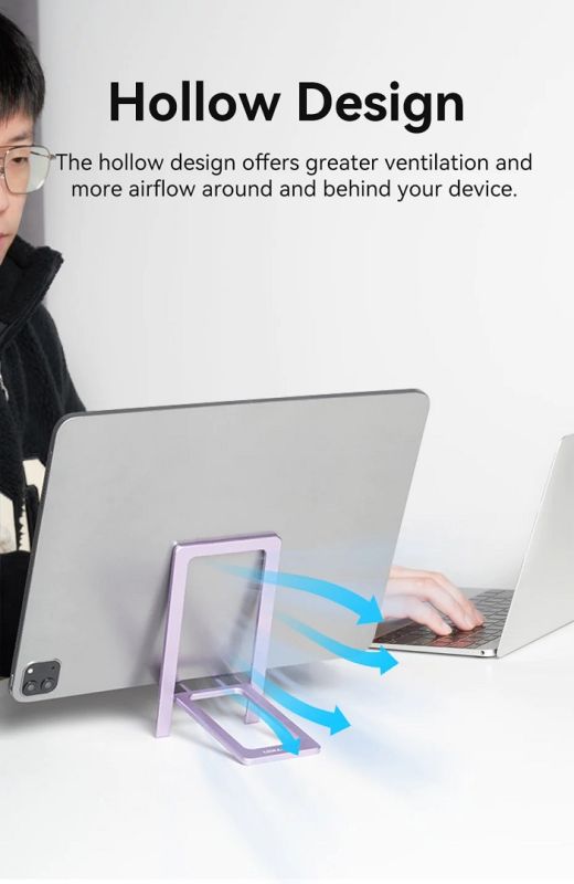 Тримач для телефона Vention Portable Cell Phone Stand Holder for Desk Aluminum Alloy Type Gray (KCZH0)