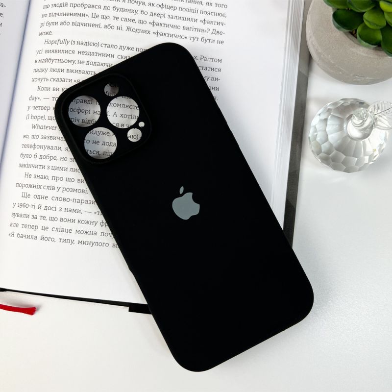 Чохол для смартфона Silicone Full Case AA Camera Protect for Apple iPhone 16 Pro 14,Black