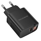Мережевий зарядний пристрій BOROFONE BA97A Ilustre single-port PD30W charger with digital display (EU) Black