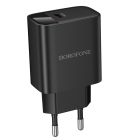 Мережевий зарядний пристрій BOROFONE BA97A Ilustre single-port PD30W charger with digital display (EU) Black