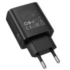 Мережевий зарядний пристрій BOROFONE BA97A Ilustre single-port PD30W charger with digital display (EU) Black