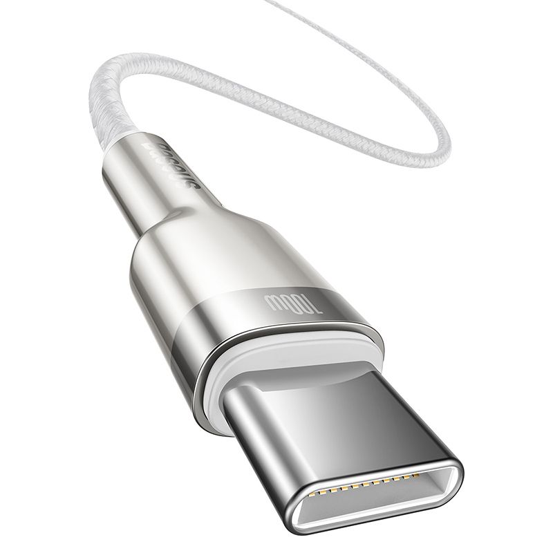 Кабель Baseus Cafule Series Metal Data Cable Type-C to Type-C 100W 2m White