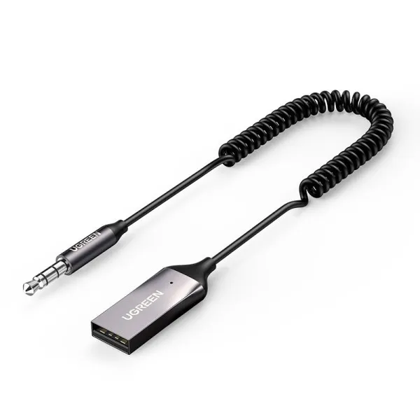 Bluetooth-ресивер UGREEN CM309 Bluetooth Car Receiver Aux with Mic Space Gray