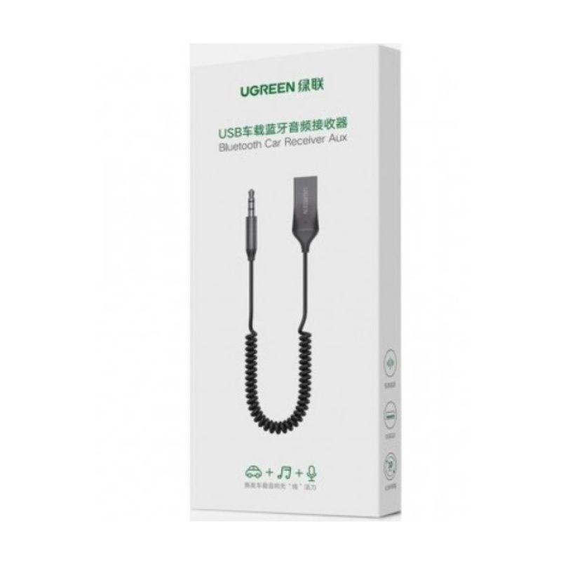 Bluetooth-ресивер UGREEN CM309 Bluetooth Car Receiver Aux with Mic Space Gray