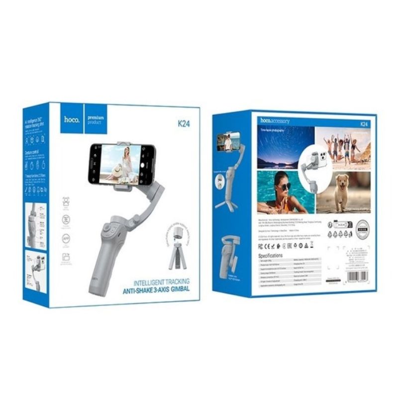 Триосьовий стабілізатор HOCO K24 Support 3-axis smart gimbal Gray