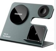 Бездротовий мультизарядний пристрій Essager  Ruicheng desktop magnetic suction 15W (3 in 1)  black