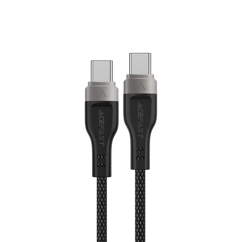 Кабель ACEFAST C11-03 Type-C to Type-C 3A, 60W, 1.2m, nylon + PVC, zinc connectors, Black