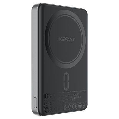 Зовнішній акумулятор ACEFAST M12 PD20W ultra-thin magnetic wireless charging power bank 10000mAh, Black