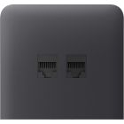 Бічна панель для вбудованої інтернет-розетки Ajax SideCover (LAN) vertical Graphite (126223.319.GP)