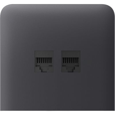 Бічна панель для вбудованої інтернет-розетки Ajax SideCover (LAN) vertical Graphite (126223.319.GP)
