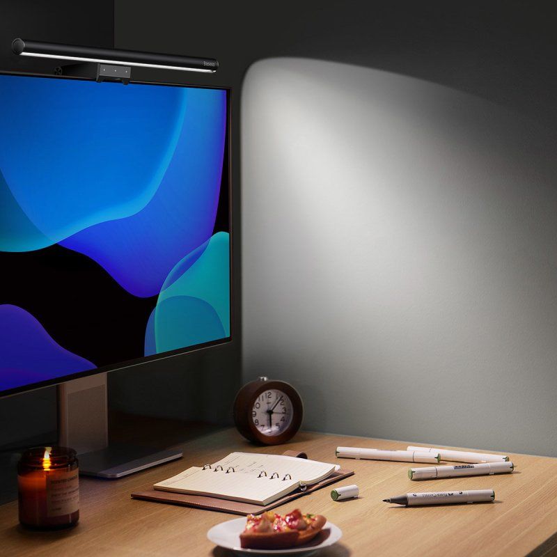 Лампа для монітора Baseus i-wok2 Series  USB Asymmetric Light Source Screen Hanging Light (Youth) Black