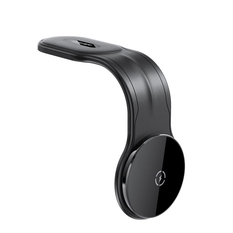Автотримач для телефона з БЗП ACEFAST D21 Velcro in-car wireless charging holder Black