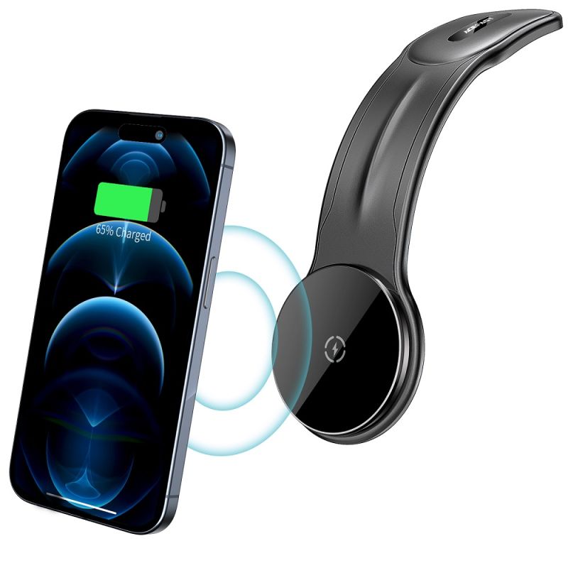 Автотримач для телефона з БЗП ACEFAST D21 Velcro in-car wireless charging holder Black
