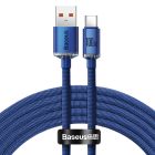 Кабель Baseus Crystal Shine Series Fast Charging Data Cable USB to Type-C 100W 2m Blue