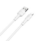 Кабель BOROFONE BX30 USB to iP 2.4A, 1m, silicone, TPE connectors, White