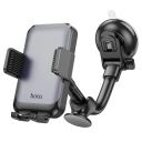 Автотримач для телефона HOCO H27 Rock push-type car holder(center console) Black gray