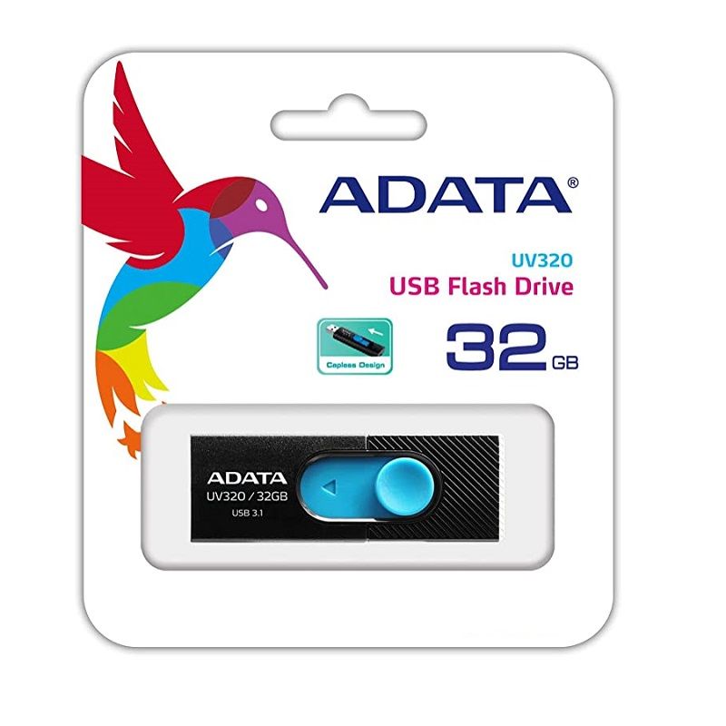 Флеш-накопичувач ADATA USB 3.2 AUV 320 32Gb Black/Blue