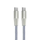 Кабель WUW-X201 Type-C to Type-C 100W 1m grey