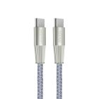 Кабель WUW-X201 Type-C to Type-C 100W 1m grey