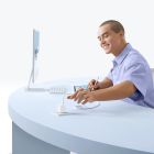 Мережевий зарядний пристрій Baseus PicoGo GaN Fast Charger 1C 45W EU Moon White