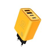 Мережевий зарядний пристрій WUW-C212 48W Charger 2 USB C +  2 USB C yellow
