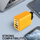 Мережевий зарядний пристрій WUW-C212 48W Charger 2 USB C +  2 USB C yellow