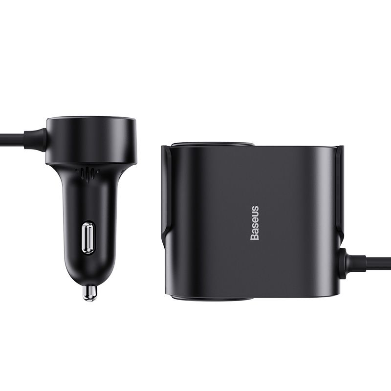 Автомобільний зарядний пристрій Baseus High Efficiency Pro 1-for-2 Car Cigarette Lighter 30W Cosmic Black