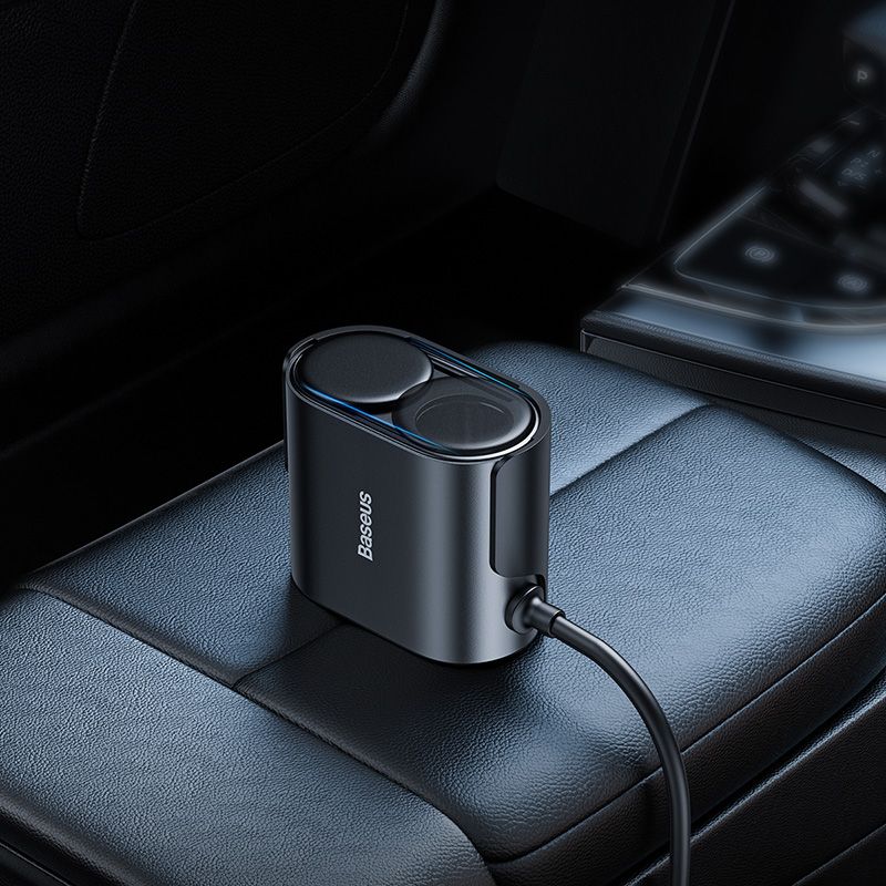 Автомобільний зарядний пристрій Baseus High Efficiency Pro 1-for-2 Car Cigarette Lighter 30W Cosmic Black
