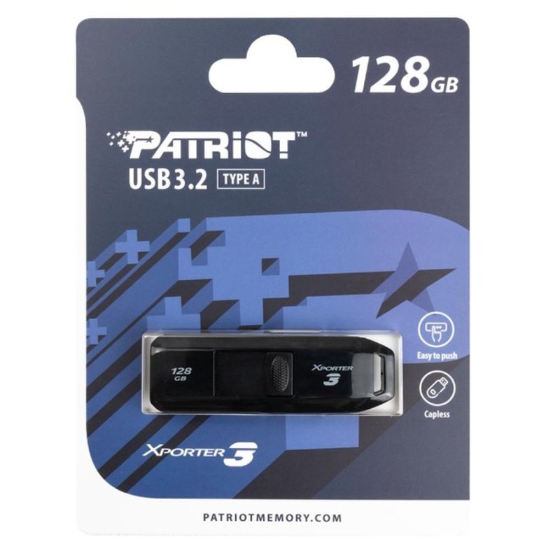 Флеш-накопичувач Patriot USB 3.2 Xporter 3 128GB Black