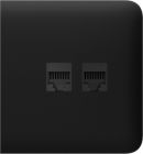 Бічна панель для вбудованої інтернет-розетки Ajax SideCover (LAN) Black (126212.319.BL)