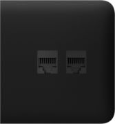 Бічна панель для вбудованої інтернет-розетки Ajax SideCover (LAN) Black (126212.319.BL)