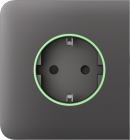 Бічна панель для вбудованої розетки Ajax SideCover (smart) Gray