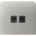 Бічна панель для вбудованої інтернет-розетки Ajax SideCover (LAN) vertical Oyster (126225.319.OY)