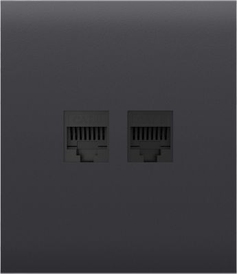 Передня панель для вбудованої інтернет-розетки Ajax CenterCover (LAN) Graphite (126199.318.GP)