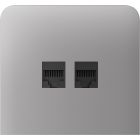 Бічна панель для вбудованої інтернет-розетки Ajax SideCover (LAN) vertical Fog (126224.319.FG)